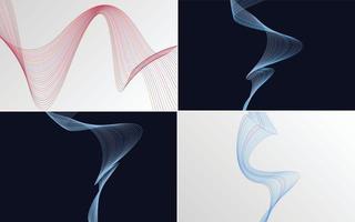 modern wave curve abstract presentation background Pack vector