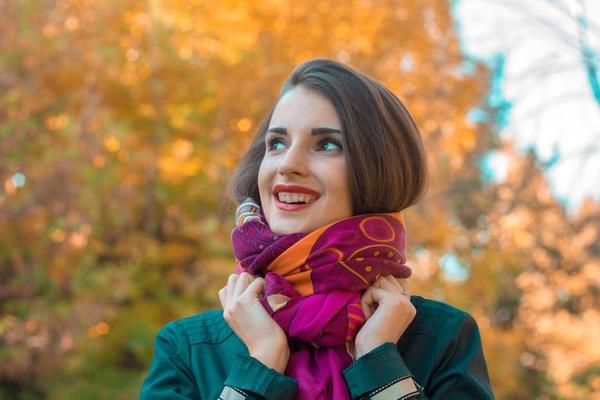 Woman With Scarf Stock Photos, Images and Backgrounds for Free