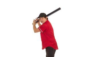 Baceball player with a bat photo