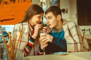 couple having fun on a date photo