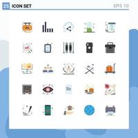Universal Icon Symbols Group of 25 Modern Flat Colors of filter energy cloud charging battery Editable Vector Design Elements