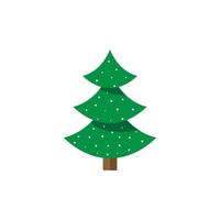 Tree Merry Christmas Icon Isolated Vector esp 10