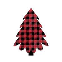 tree pattern at Buffalo Plaid. Festive background for design and print esp vector