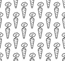 vector seamless pattern with cute carrots on blue background, wallpaper with carrots