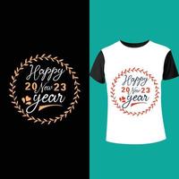 Happy new year t shirt design vector