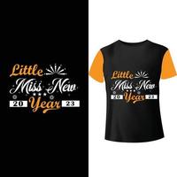 Fully editable happy new year t shirt design vector