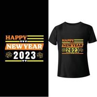 Fully editable happy new year t shirt design vector