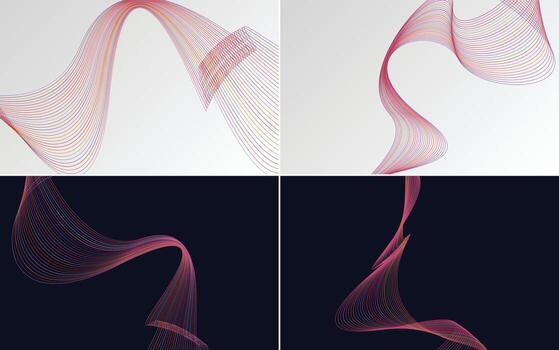 modern wave curve abstract presentation background Pack vector
