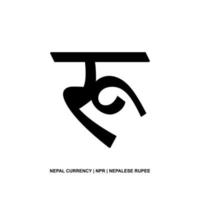 Nepal Currency Symbol, Nepalese Rupee Icon, NPR Sign. Vector Illustration