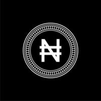 símbolo de moneda de nigeria, icono de naira nigeriano, signo ngn. ilustración vectorial vector