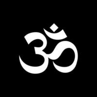 Symbol of Hinduism, Hindu iconography. Vector Illustration