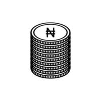 símbolo de moneda de nigeria, icono de naira nigeriano, signo ngn. ilustración vectorial vector