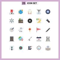 25 Flat Color concept for Websites Mobile and Apps find interface care filter protection Editable Vector Design Elements