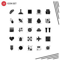 25 Creative Icons Modern Signs and Symbols of gestures folder timeline file storage Editable Vector Design Elements