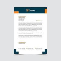 Professional letterhead template design vector illustration