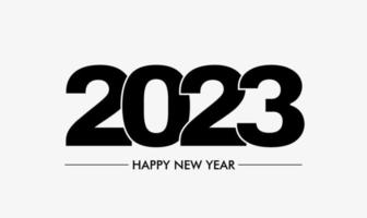 New Year greeting card. 2023 postcard. Black numbers. vector