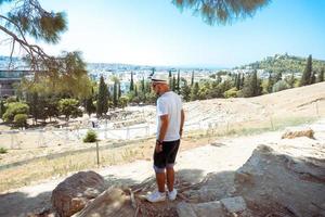 young man at the ancient greece museum photo