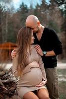 Lovely young future parents photo