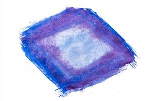 mancha abstracta de acuarela azul y púrpura foto