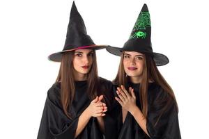 charming girls in halloween style photo