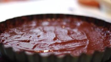 il processi di cucinando cioccolato torta video