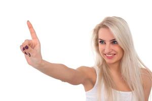 Woman on a white background photo