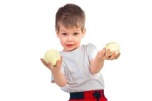 Boy with a ball photo