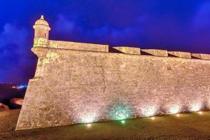 Castillo San Felipe del Morro also known as Fort San Felipe del Morro or Morro Castle at dusk. It is a 16th-century citadel located in San Juan, Puerto Rico. photo