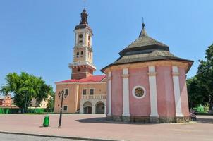 Town Hall of Kamenets Podolsky in Ukraine. Kamenetz-Podolsk City Hall was built on the central square of the Old Town in the 14th century and is considered one of the oldest in Ukraine. photo