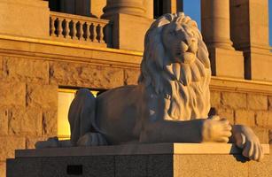 Lion of the State Capitol Building in Salt Lake City, Utah photo
