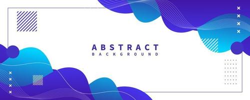 banner background. colorful, blue gradation, design with fluid shapes. vector