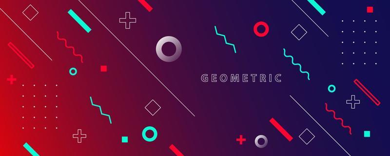 banner background. full color, gradient and geometry effects