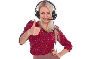 Beautiful girl with headphones photo