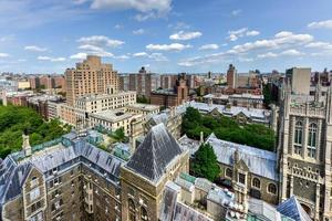Aerial view of Morningside Heights in New York City. photo
