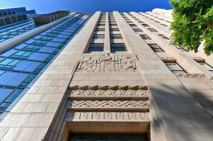 Los Angeles, California - August 26, 2020 -  The Title Guarantee Trust Building, an art deco building built in 1931 by architects John and Donald Parkinson. photo