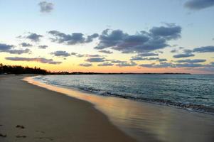 Tofo Beach at sunset in Mozambique. Tofo Beach is the dive capital of Mozambique. photo