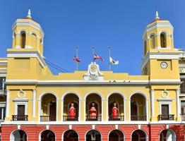 Old San Juan City Hall in the Plaza de Armas in Puerto Rico during the Christmas Holiday. photo