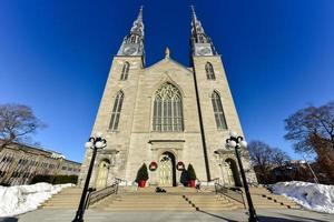 basílica católica romana de la catedral de notre-dame en ottawa, canadá. foto