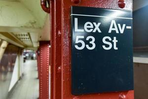 New York City - January 24, 2016 -  Lexington Avenue and 53rd Street subway station. photo