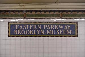 New York City - April 27, 2018 -  Eastern Parkway - Brooklyn Museum Subway station in New York City. photo