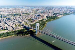 vista aérea del puente george washington, nueva york y nueva jersey foto