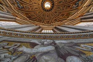 Vatican City - March 23, 2018 -  Interior of Saint Peter's dome in the Vatican City, Rome, Italy photo