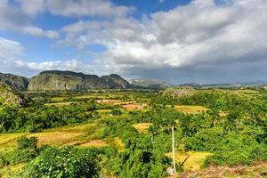 panorama del valle de viñales, al norte de cuba. foto
