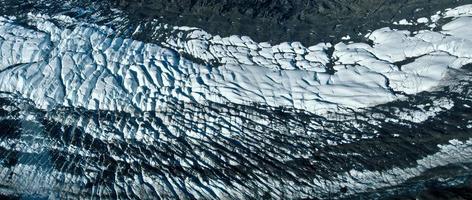 Aerial view of glaciers in Denali National Park, Alaska photo