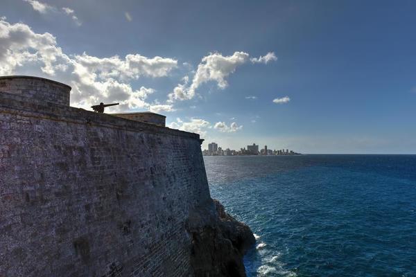 Morro Castle from Cabanas (Sunset), Havana, Cuba, El