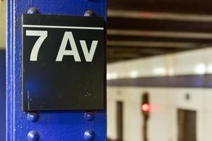 New York City - March 24, 2017 -  Seventh Avenue subway station in Manhattan, New York City. photo