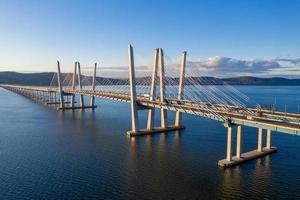 The New Tappan Zee Bridge spanning the Hudson River in New York. photo