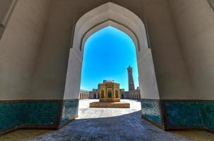 Inner courtyard of the Kalyan Mosque, part of the Po-i-Kalyan Complex in Bukhara, Uzbekistan, 2022 photo