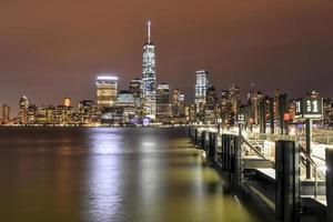 horizonte de la ciudad de nueva york desde nueva jersey foto