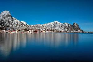 Winter in Reine, Lofoten Islands, Norway. photo